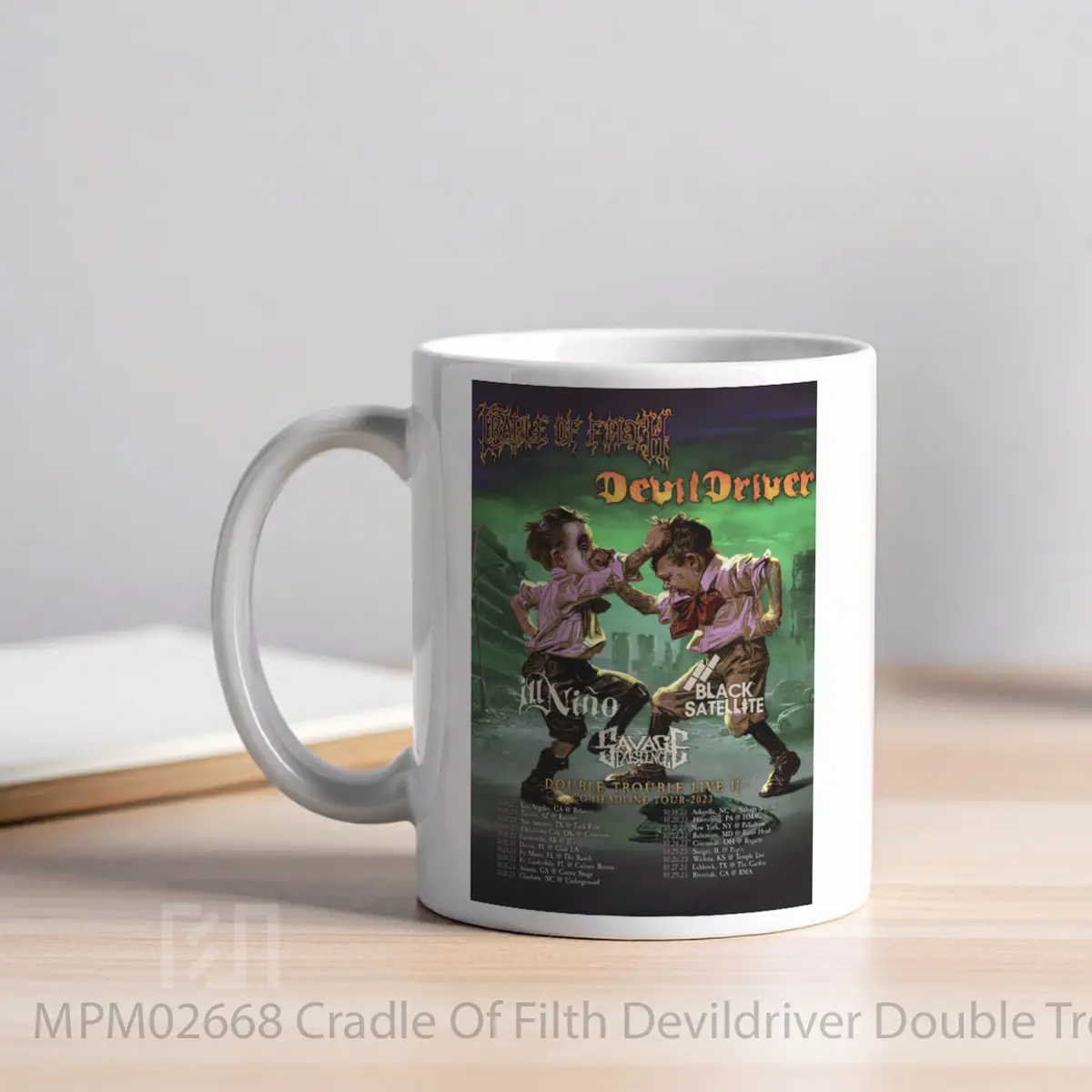 Mug Cradle Of Filth Devildriver Double Trouble 2023 MPM02668 - All-side / Desain