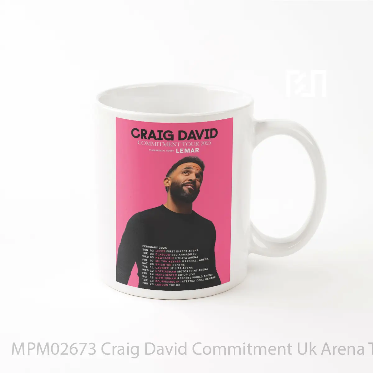 Mug Craig David Commitment Uk Arena Tour 2025 MPM02673