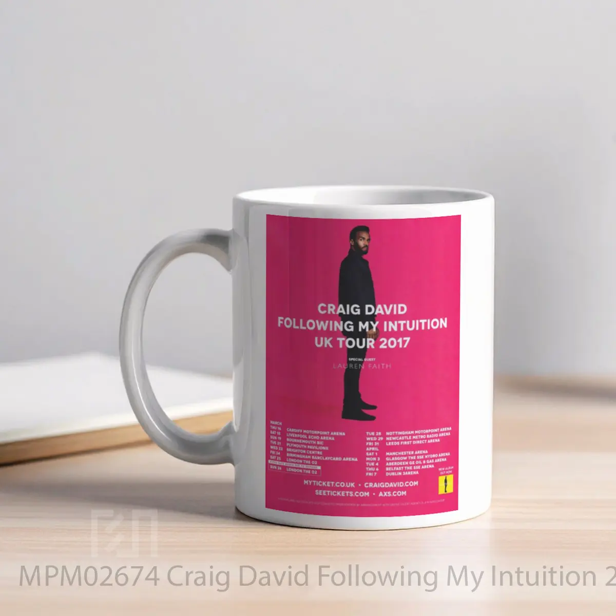 Mug Craig David Following My Intuition 2017 Uk Tour Po MPM02674 - All-side / Desain