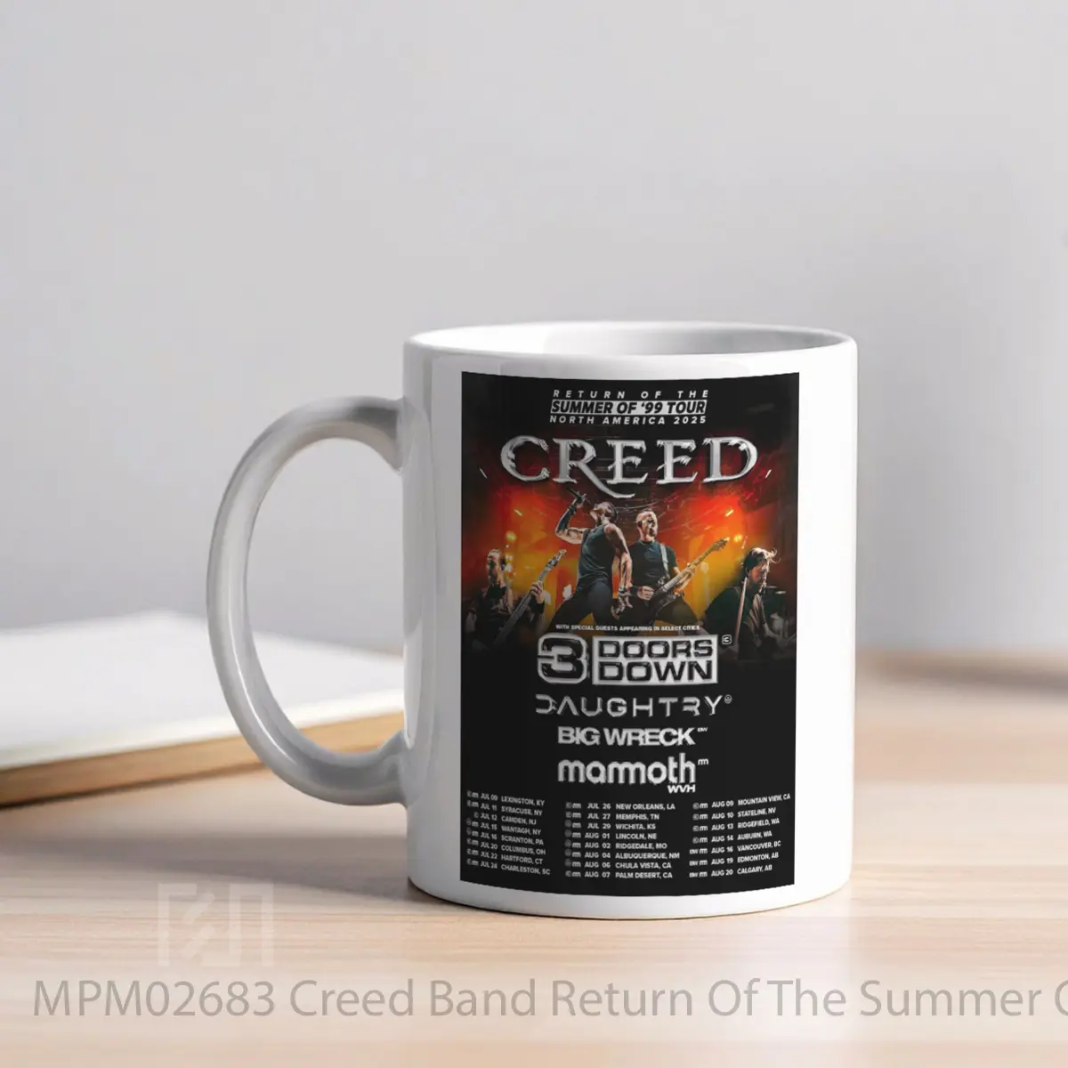 Mug Creed Band Return Of The Summer Of 99 2025 Tour MPM02683 - All-side / Desain
