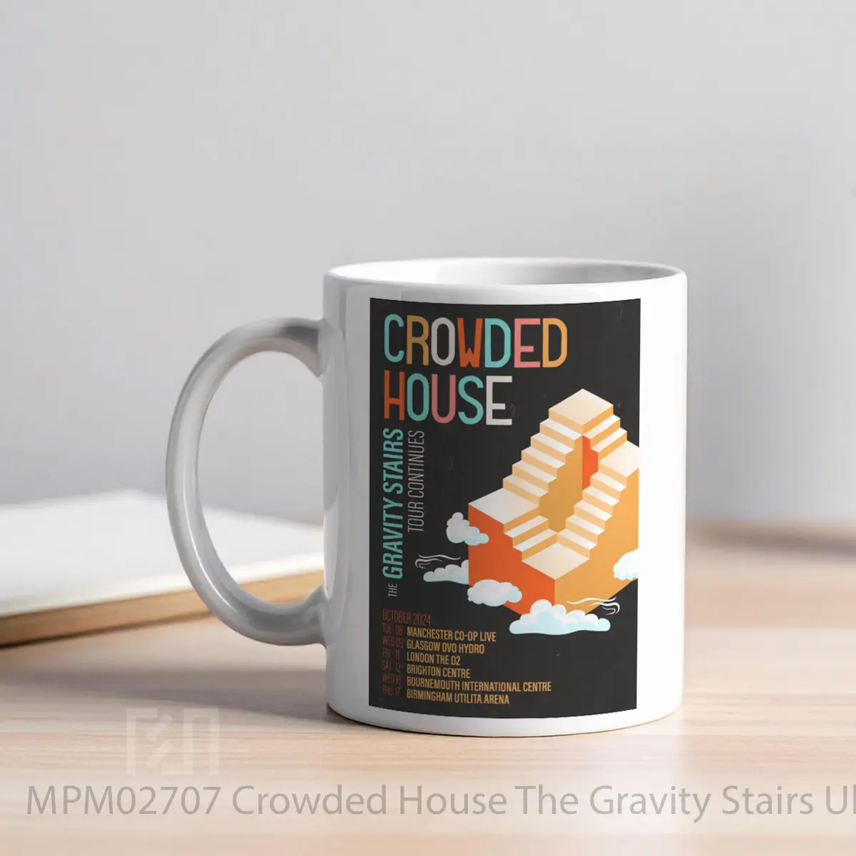 Mug Crowded House The Gravity Stairs Uk Tour 2024 MPM02707 - All-side / Desain