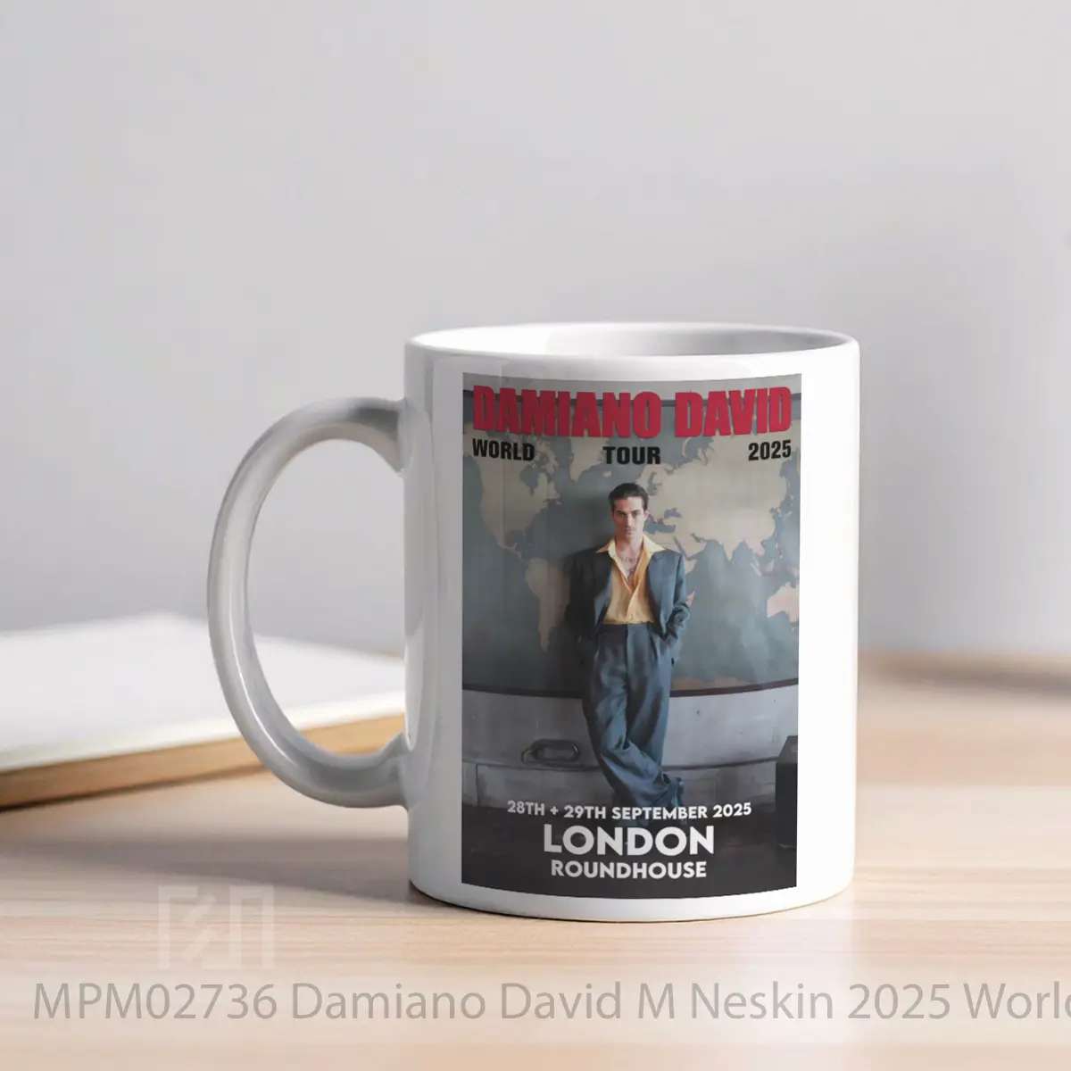Mug Damiano David M Neskin 2025 World Tour MPM02736 - All-side / Desain