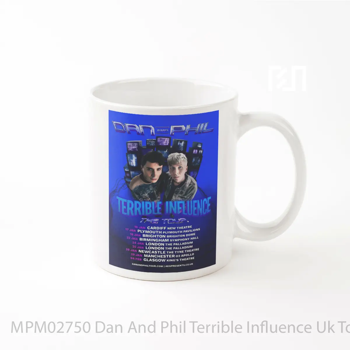 Mug Dan And Phil Terrible Influence Uk Tour 2025 MPM02750
