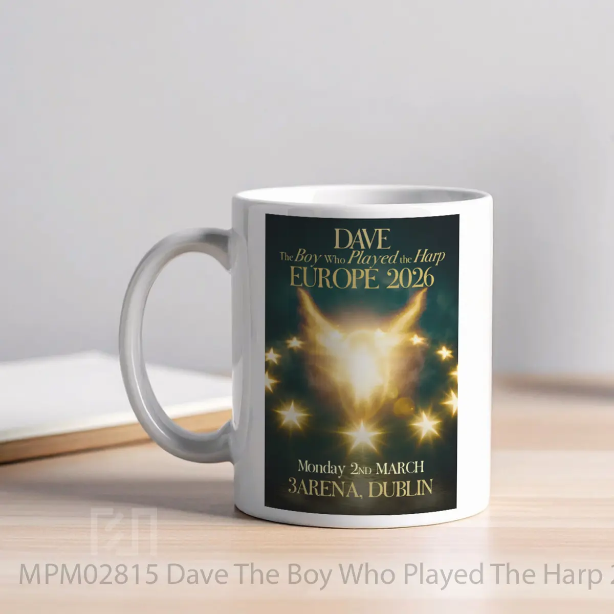 Mug Dave The Boy Who Played The Harp 2026 Ireland Tour MPM02815 - All-side / Desain
