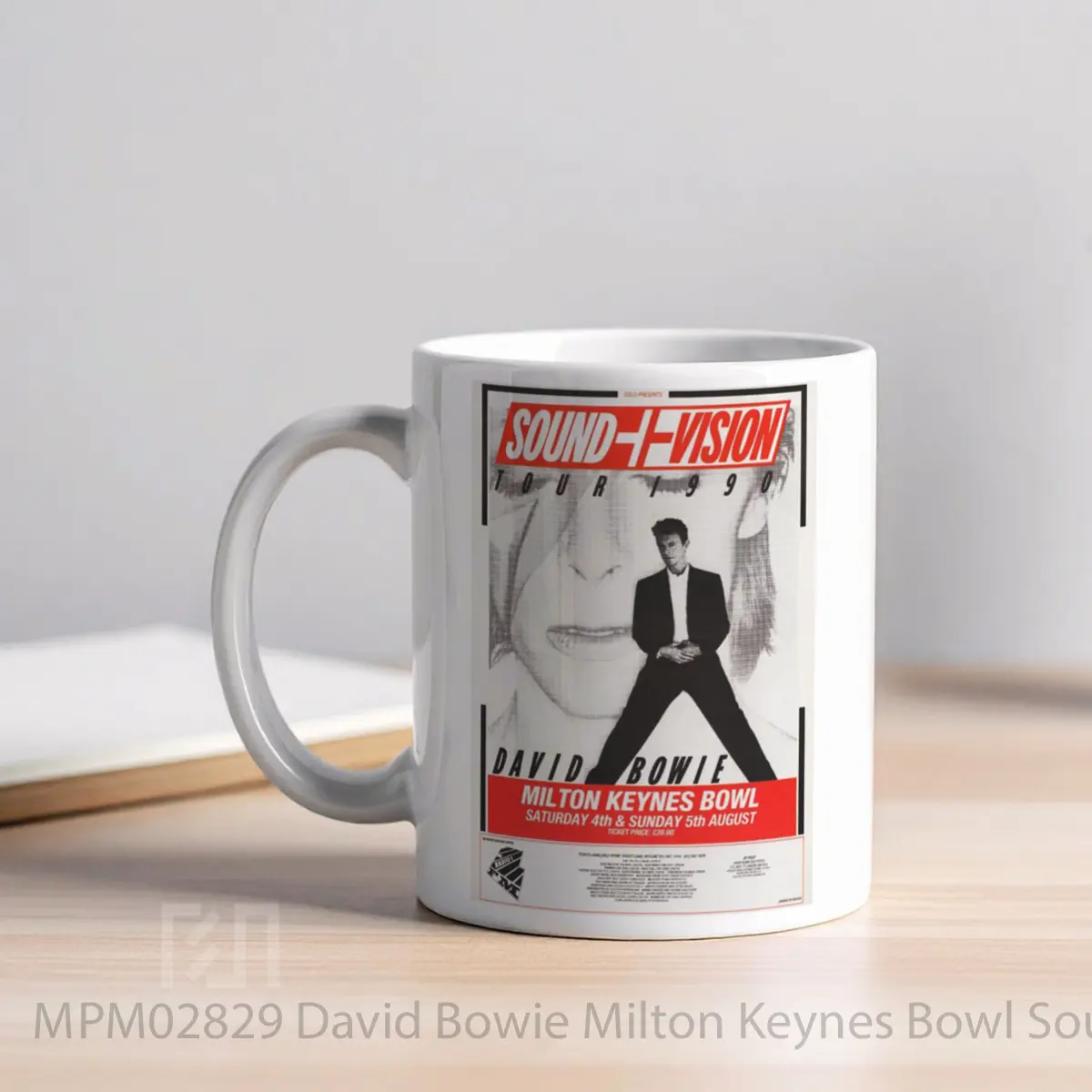 Mug David Bowie Milton Keynes Bowl Sound Plus Vision 1990 MPM02829 - All-side / Desain