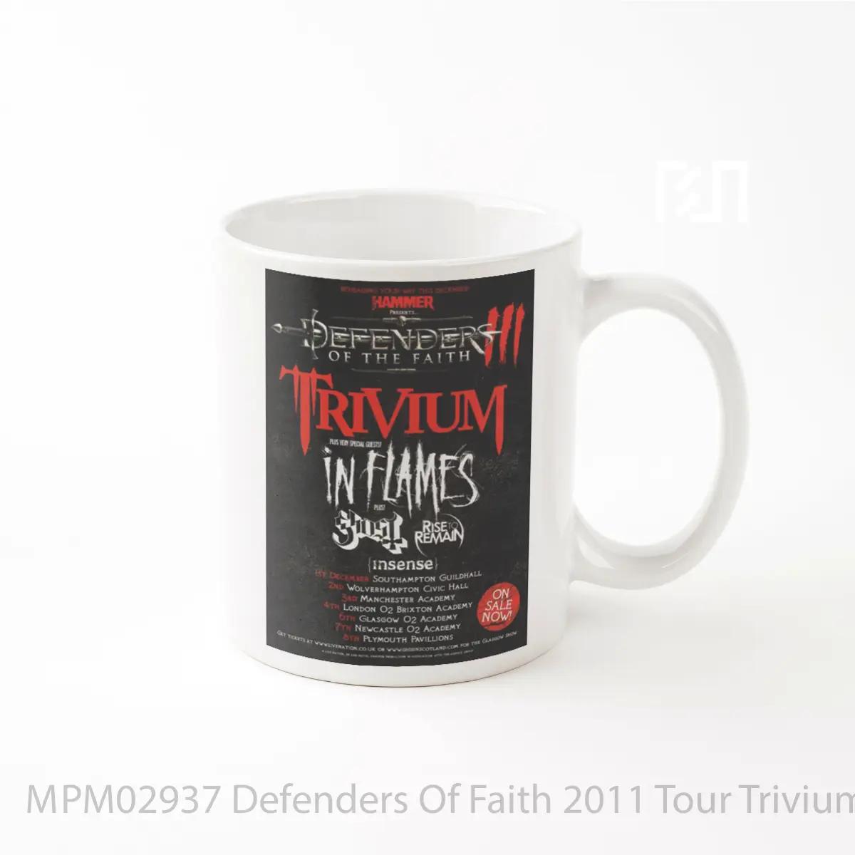 Mug Defenders Of Faith 2011 Tour Trivium In Flames Pos MPM02937