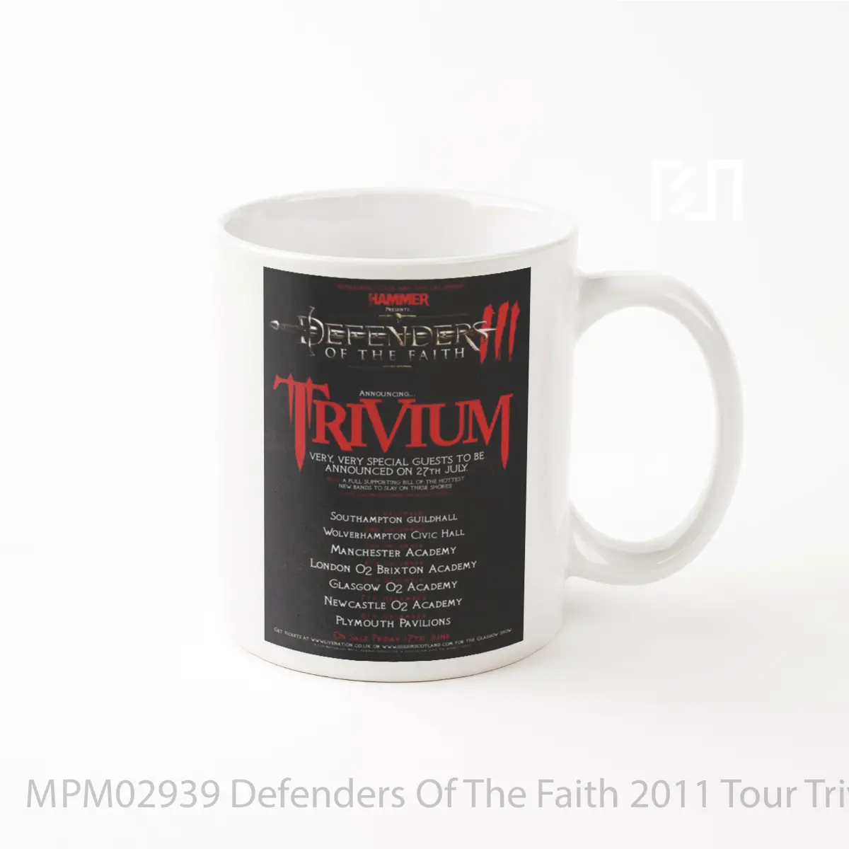 Mug Defenders Of The Faith 2011 Tour Trivium Ghost Bc MPM02939