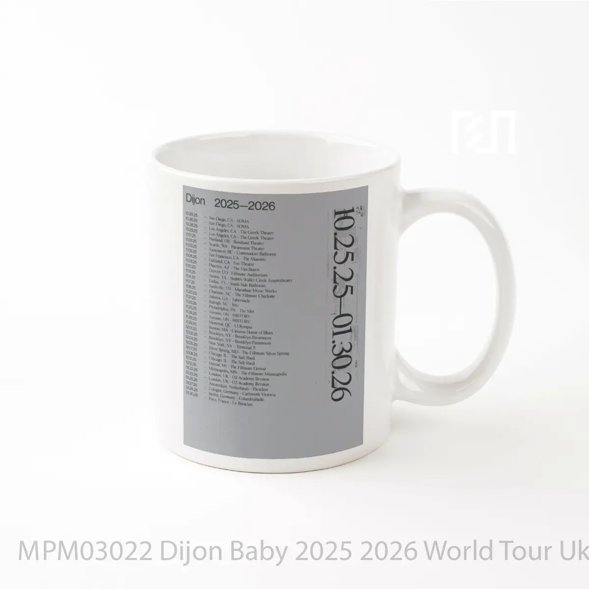 Mug Dijon Baby 2025 2026 World Tour Uk MPM03022