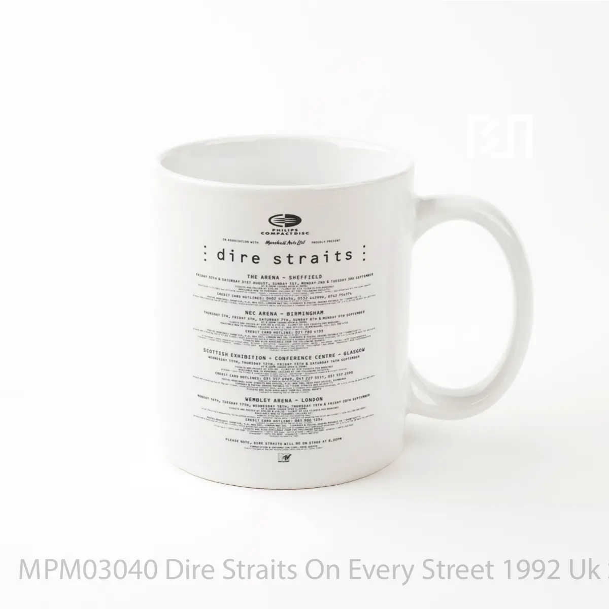 Mug Dire Straits On Every Street 1992 Uk Stadium Tour 1 MPM03040