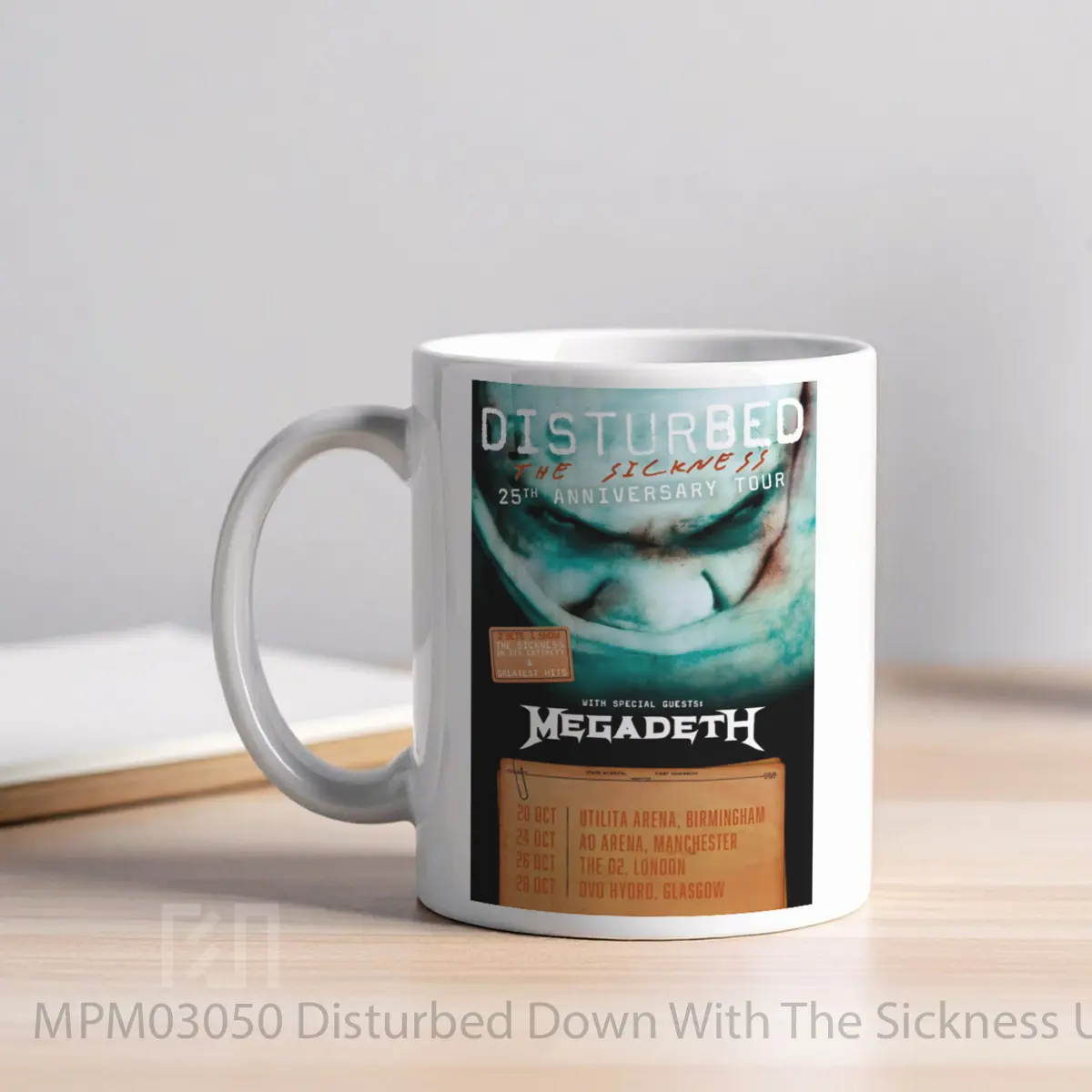 Mug Disturbed Down With The Sickness Uk Arena Tour 2025 MPM03050 - All-side / Desain
