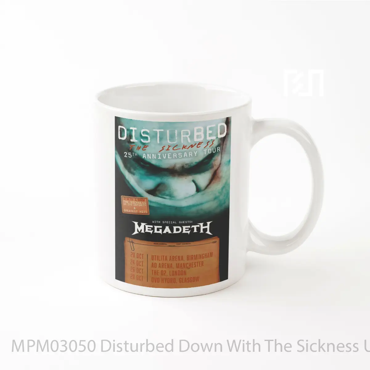Mug Disturbed Down With The Sickness Uk Arena Tour 2025 MPM03050