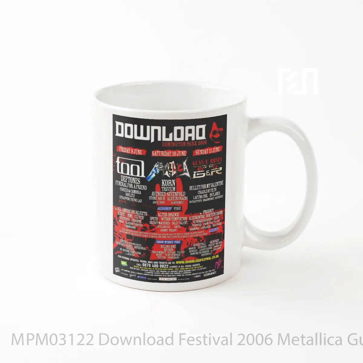 Mug Download Festival 2006 Metallica Guns N Roses MPM03122