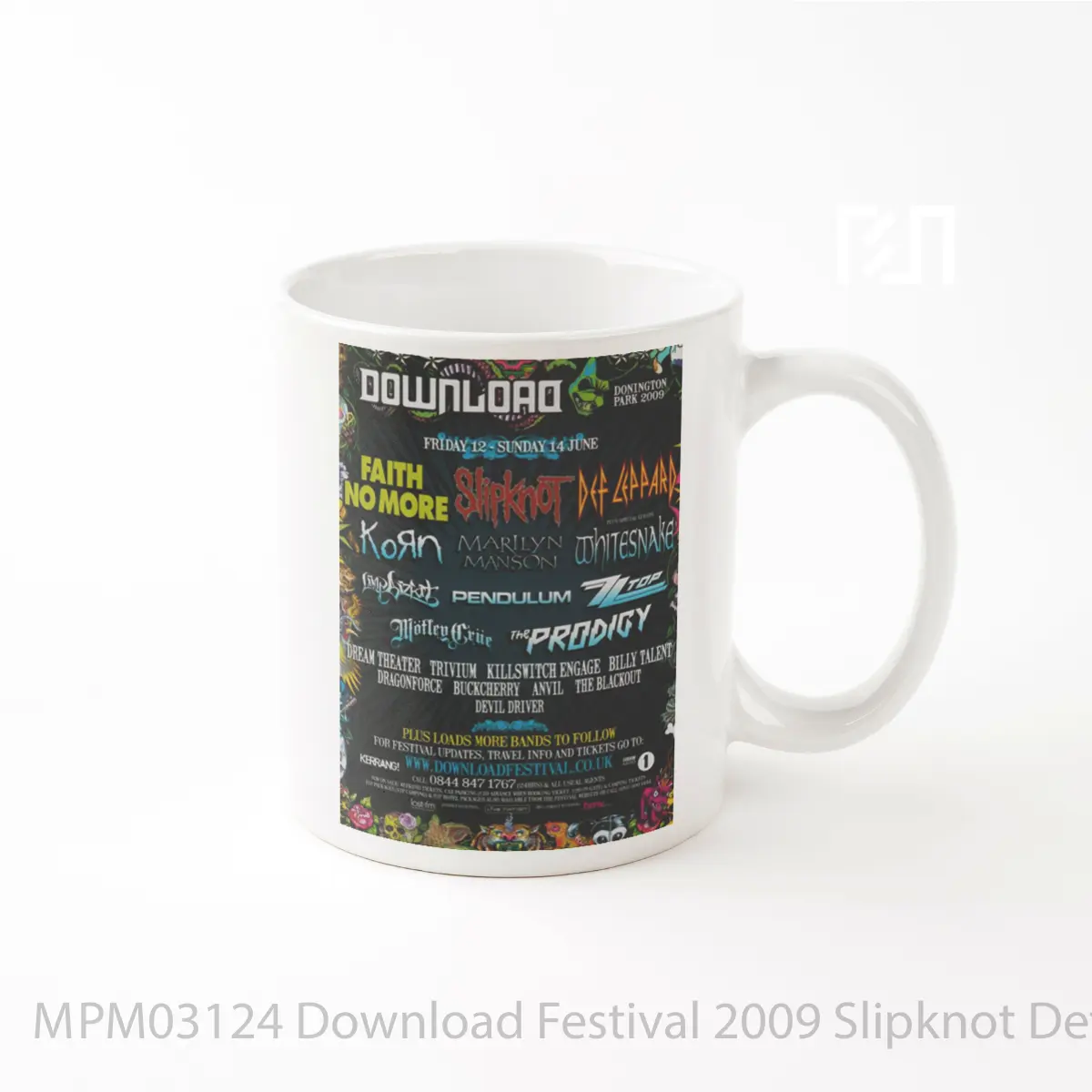 Mug Download Festival 2009 Slipknot Def Leppard Line Up MPM03124