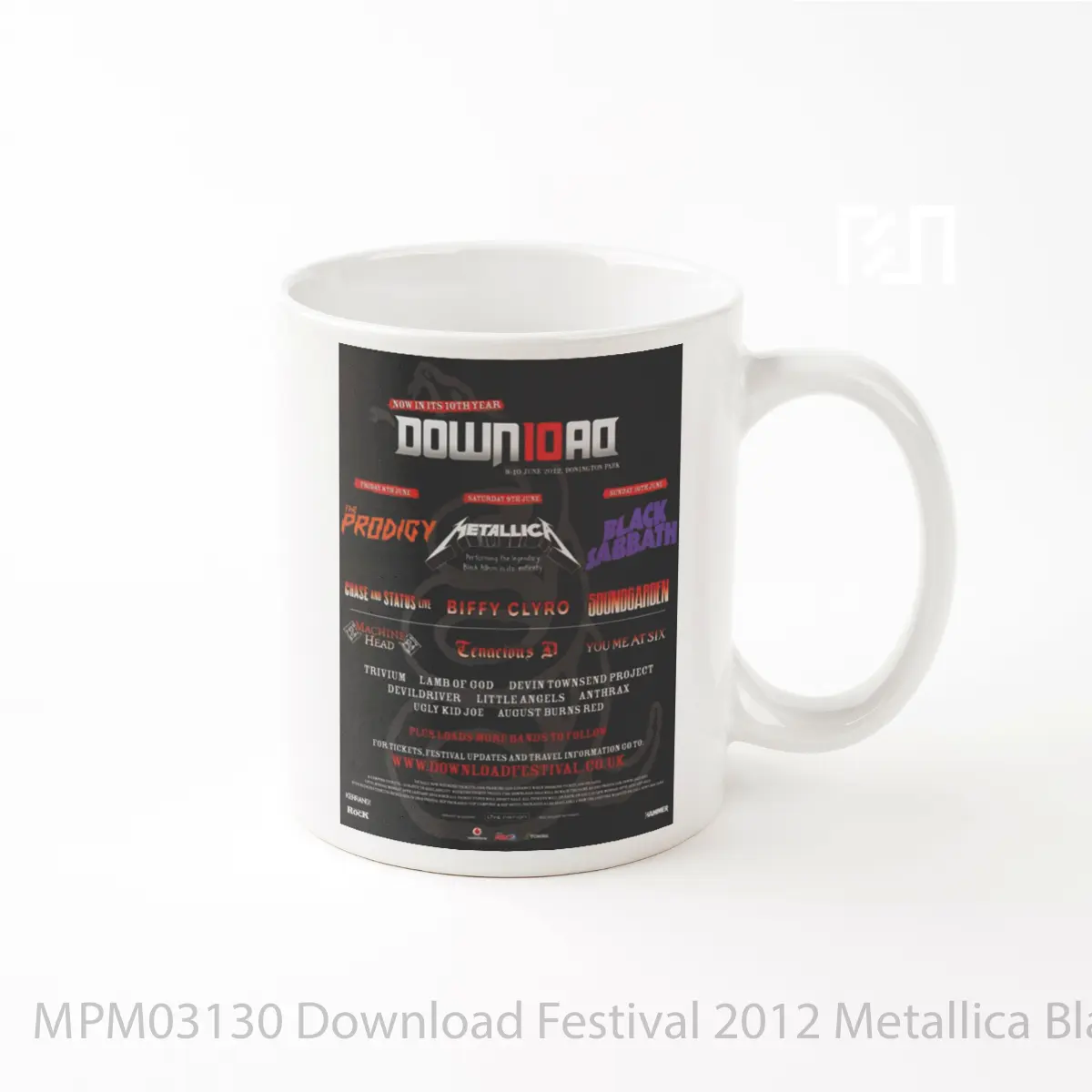 Mug Download Festival 2012 Metallica Black Sabbath MPM03130
