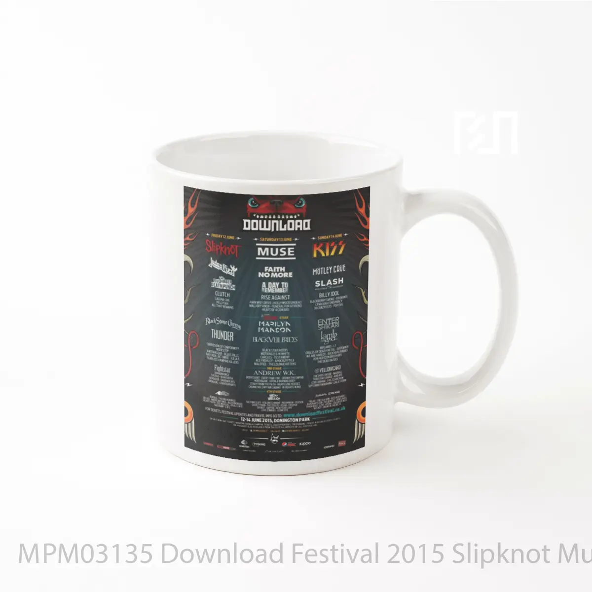 Mug Download Festival 2015 Slipknot Muse Kiss MPM03135