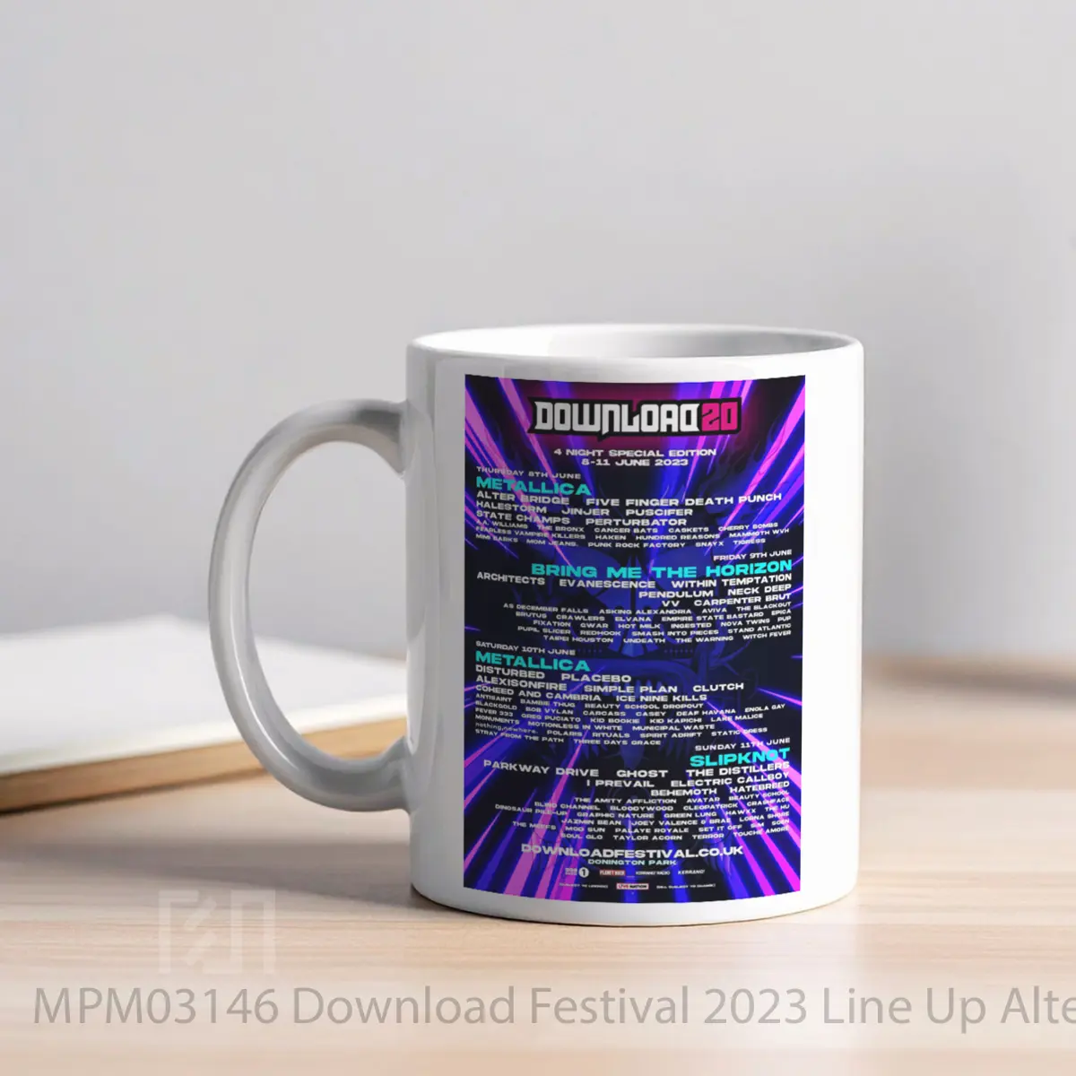Mug Download Festival 2023 Line Up Alternate MPM03146 - All-side / Desain