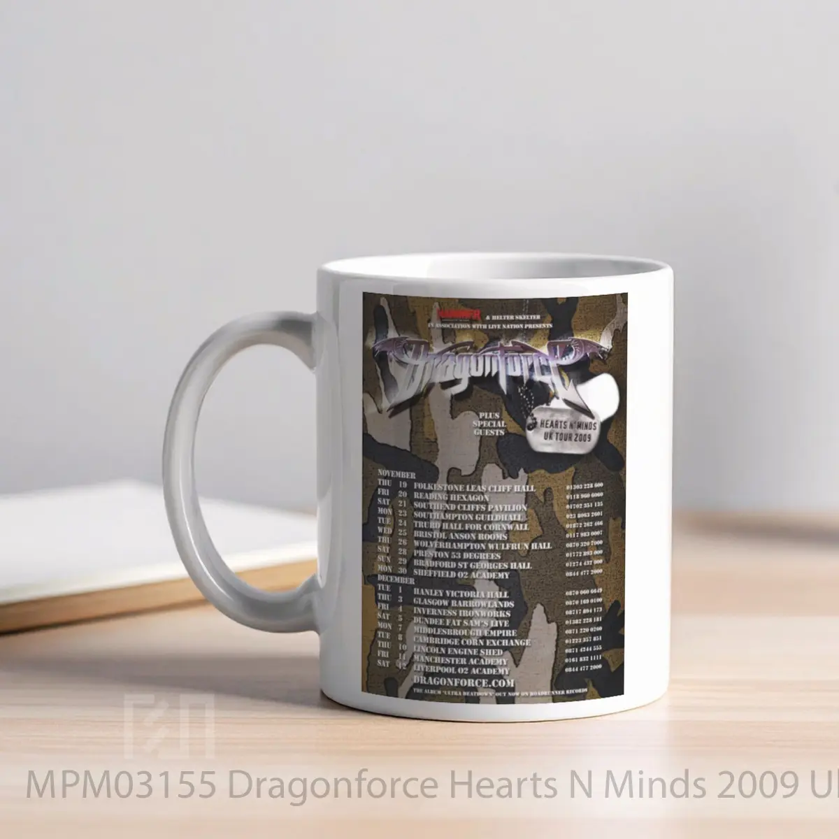 Mug Dragonforce Hearts N Minds 2009 Uk Tour MPM03155 - All-side / Desain