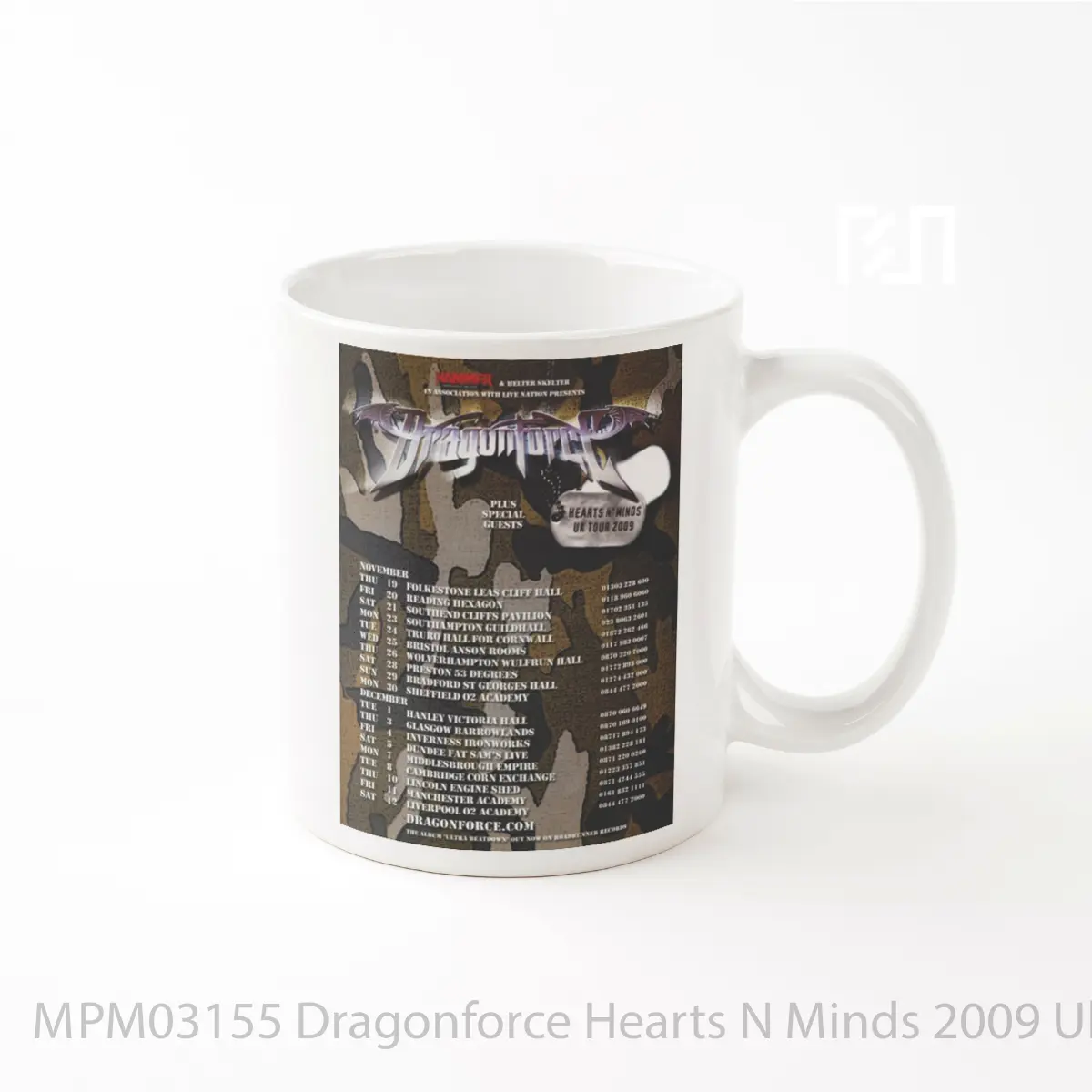 Mug Dragonforce Hearts N Minds 2009 Uk Tour MPM03155