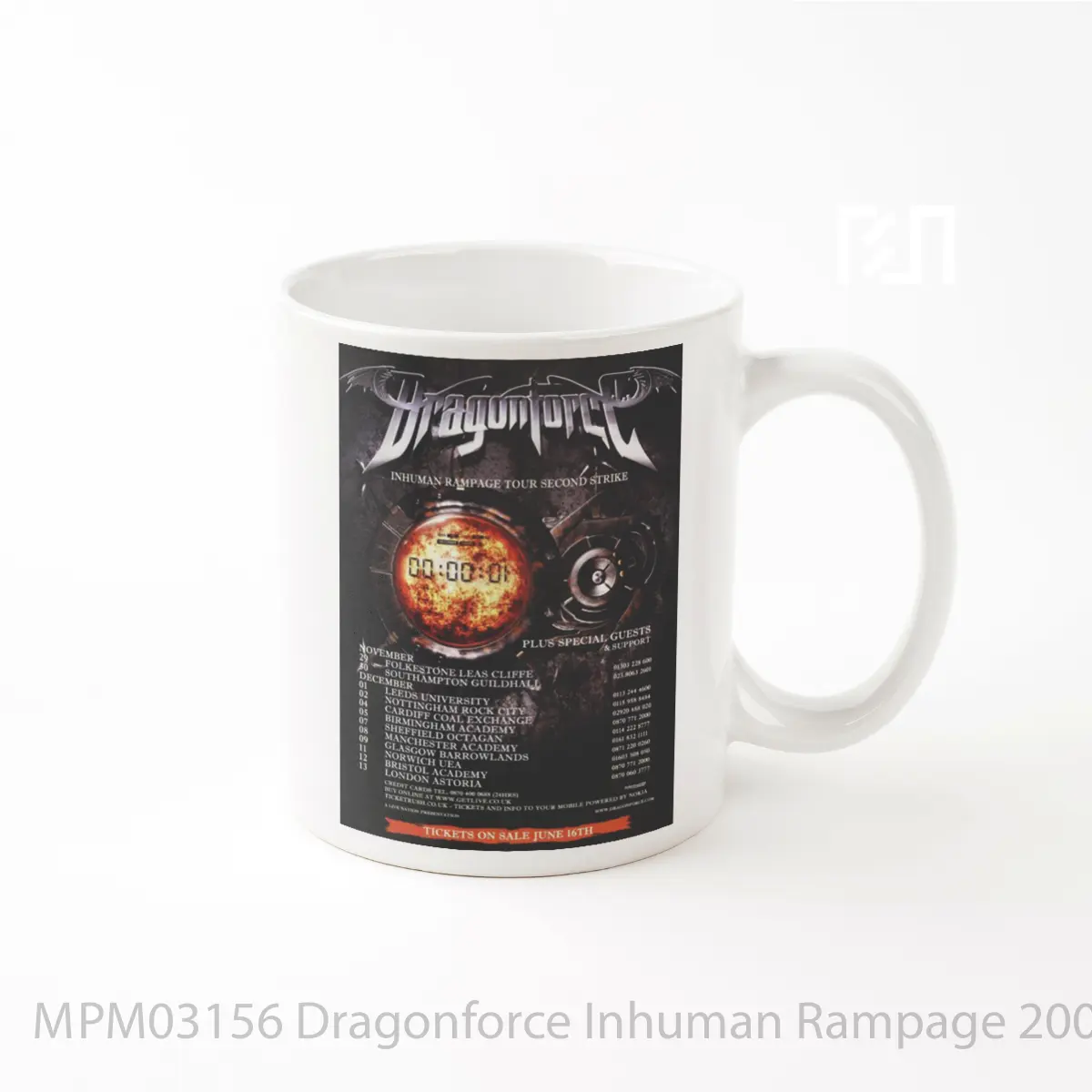 Mug Dragonforce Inhuman Rampage 2006 Uk Tour MPM03156