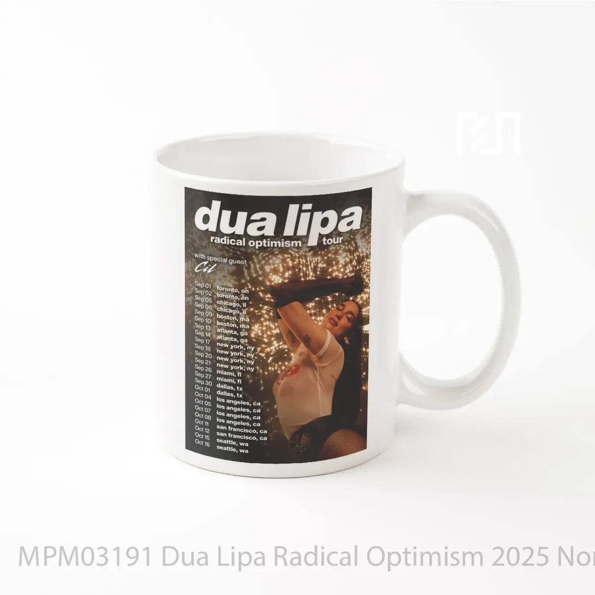 Mug Dua Lipa Radical Optimism 2025 North America Tour MPM03191