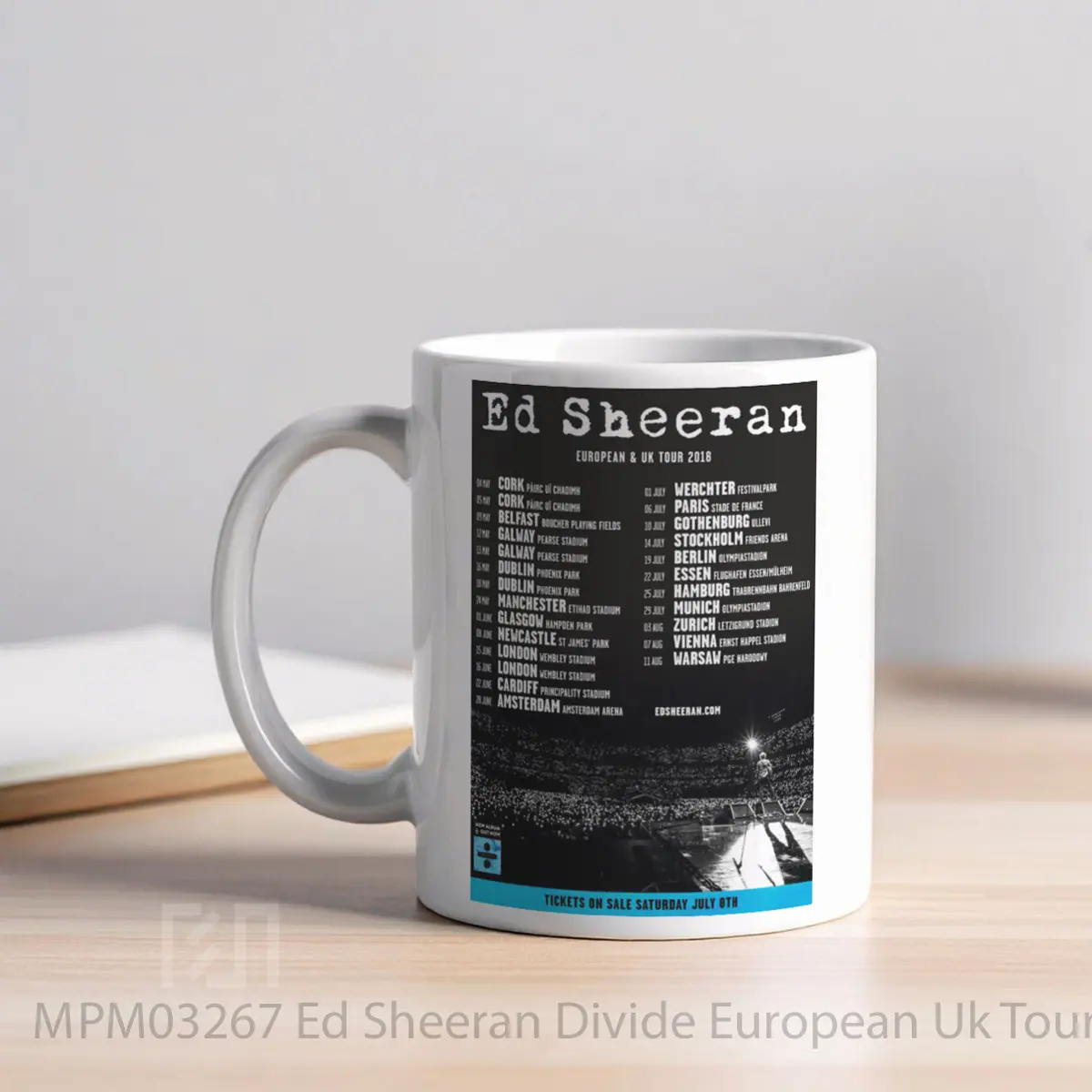 Mug Ed Sheeran Divide European Uk Tour 2018 MPM03267 - All-side / Desain