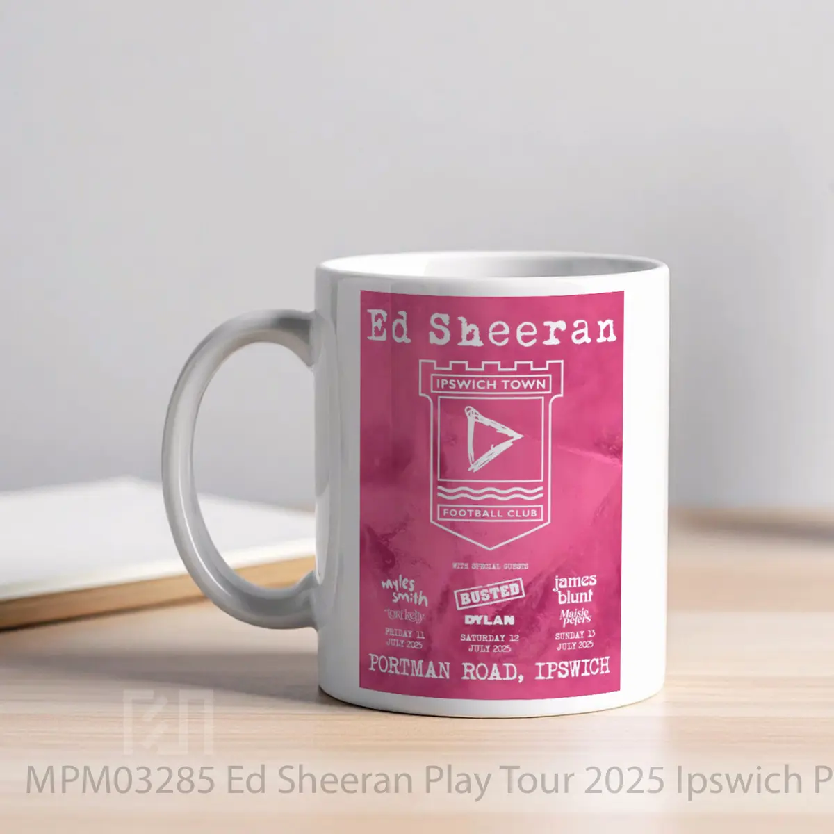 Mug Ed Sheeran Play Tour 2025 Ipswich MPM03285 - All-side / Desain