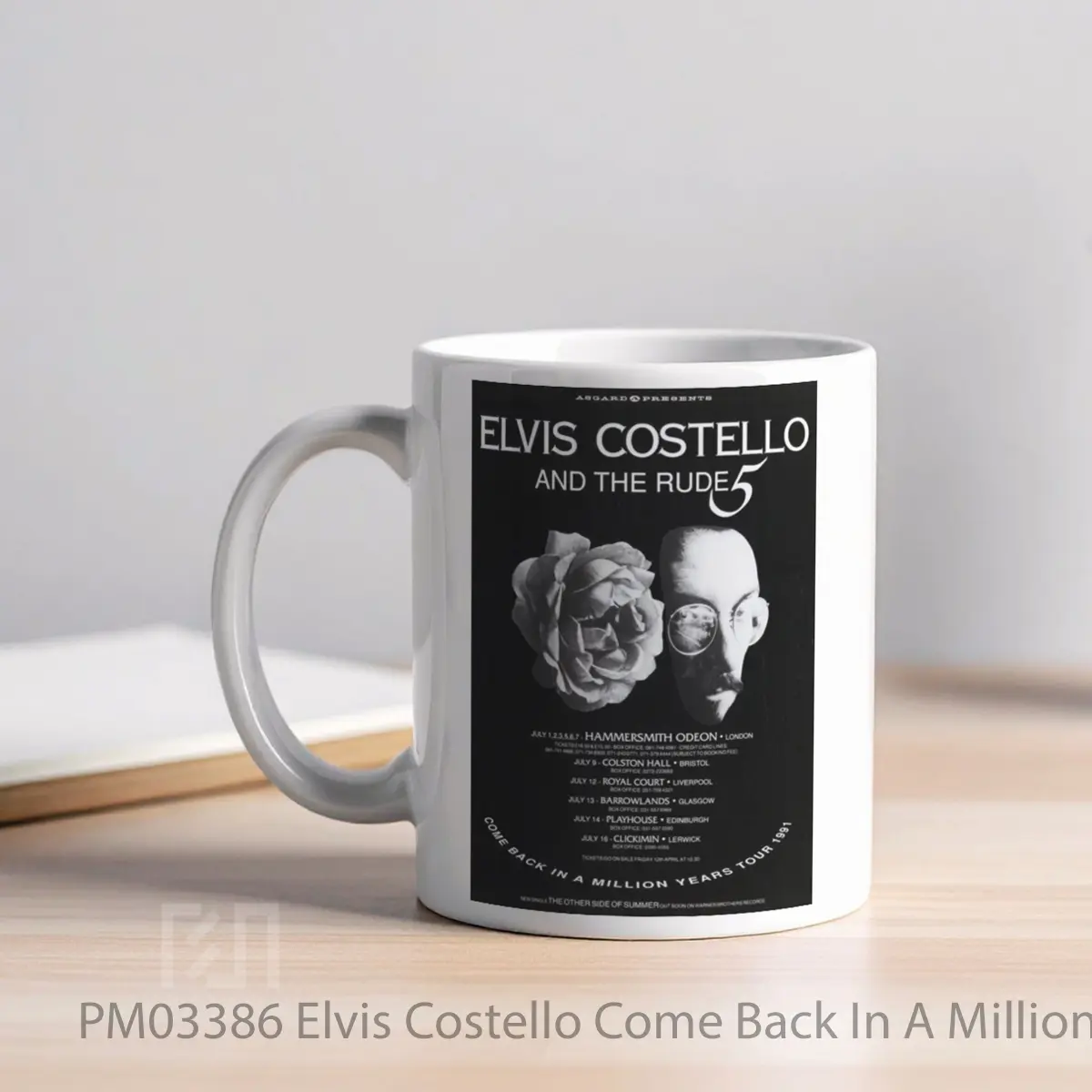 Mug Elvis Costello Come Back In A Million Years 1991 Uk Tour MPM03386 - All-side / Desain