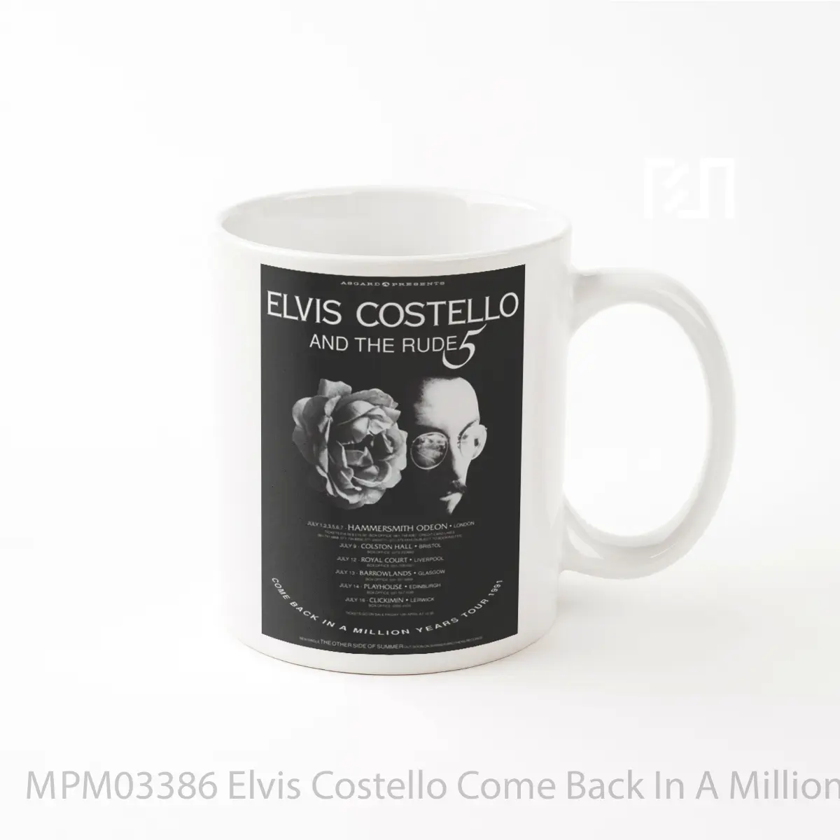 Mug Elvis Costello Come Back In A Million Years 1991 Uk Tour MPM03386