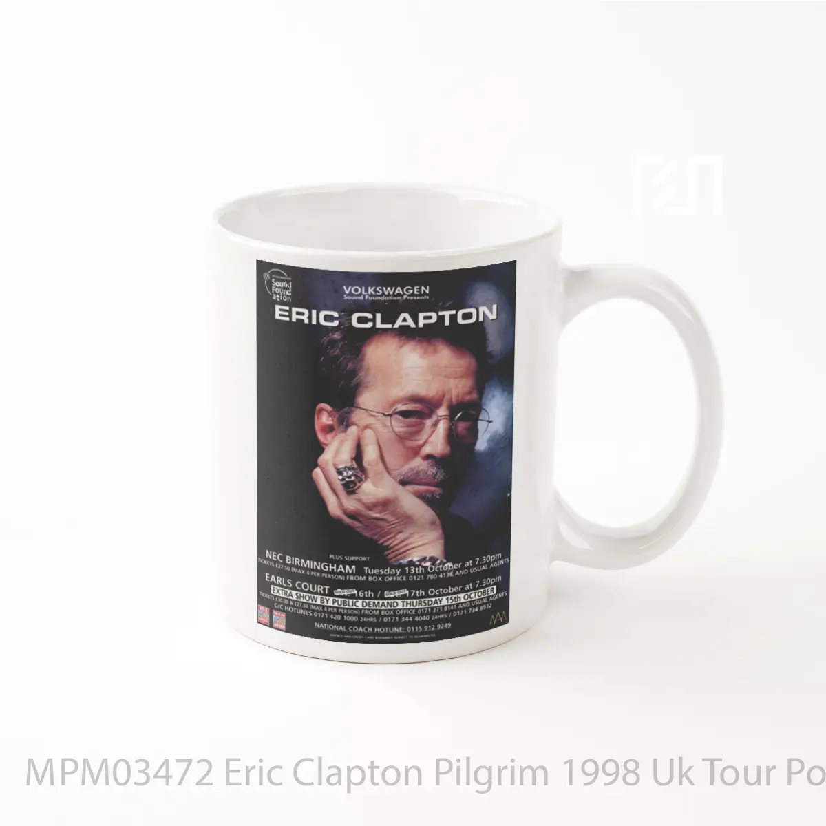 Mug Eric Clapton Pilgrim 1998 Uk Tour MPM03472