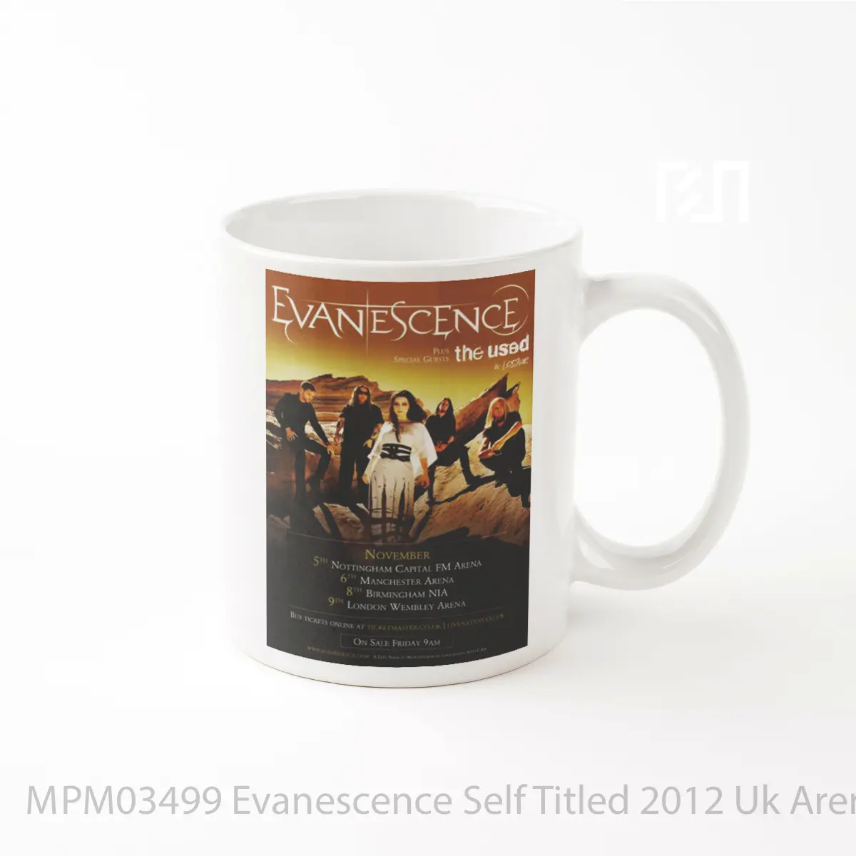Mug Evanescence Self Titled 2012 Uk Arena Tour MPM03499