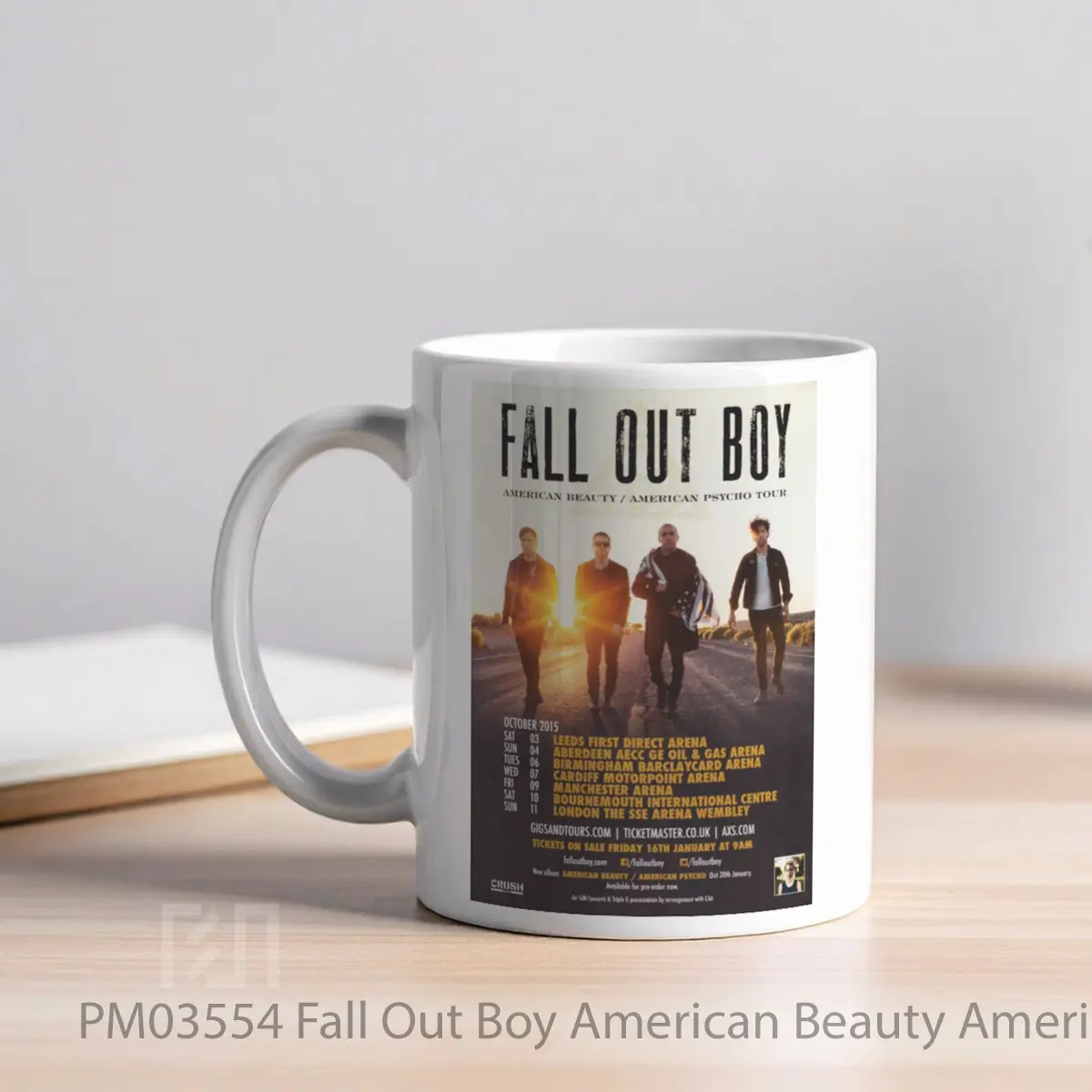 Mug Fall Out Boy American Beauty American Psycho Uk Tour 2015 MPM03554 - All-side / Desain