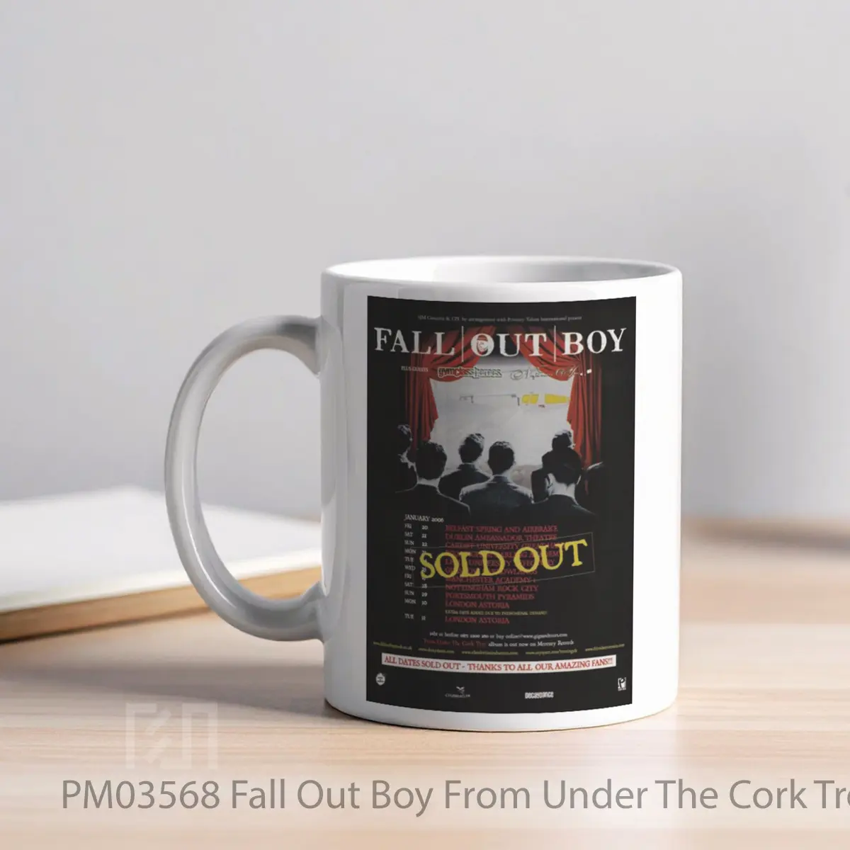 Mug Fall Out Boy From Under The Cork Tree 2006 Uk Tour MPM03568 - All-side / Desain
