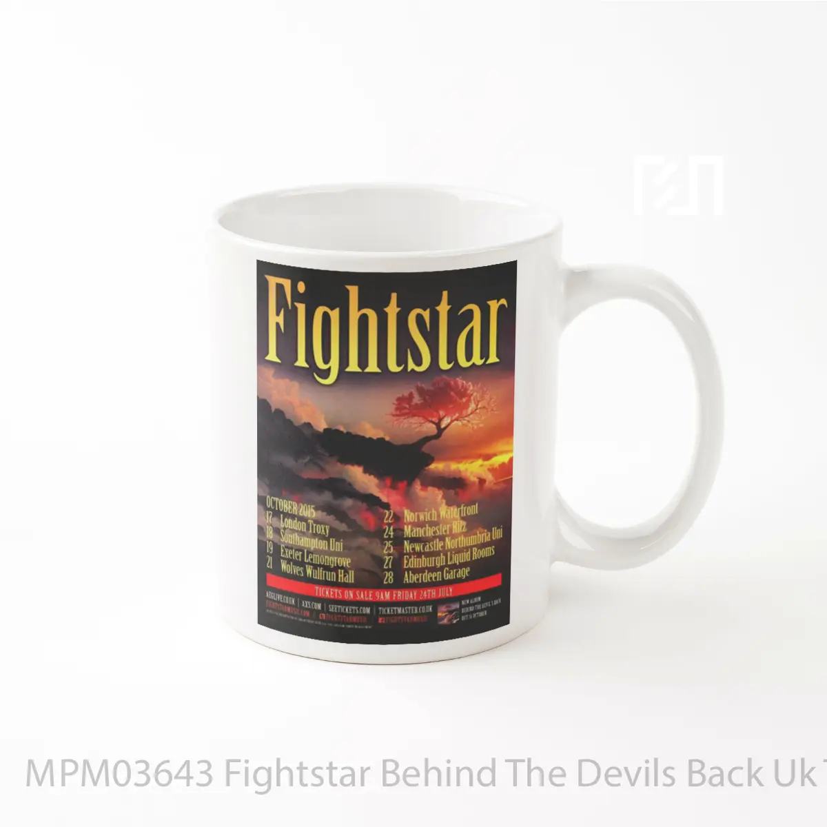 Mug Fightstar Behind The Devils Back Uk Tour 2015 MPM03643