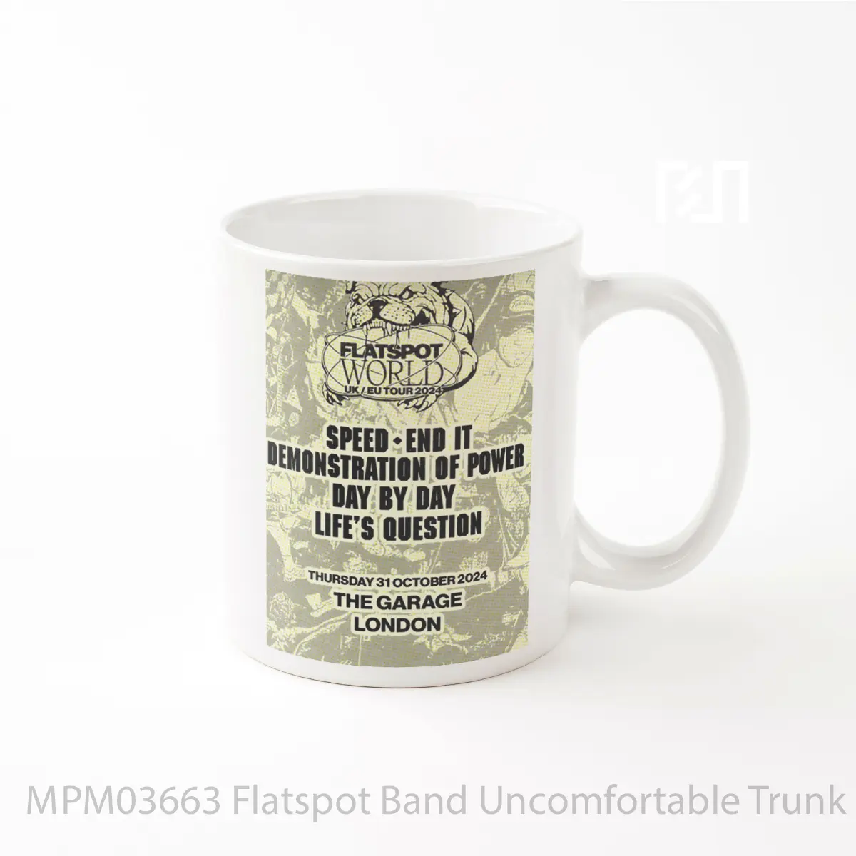 Mug Flatspot Band Uncomfortable Trunk 2024 Uk Tour MPM03663
