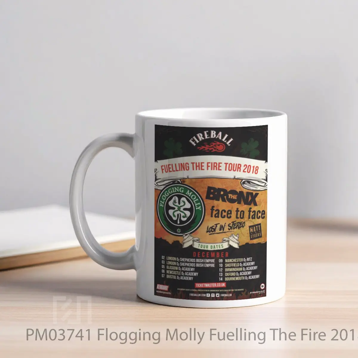 Mug Flogging Molly Fuelling The Fire 2018 Uk Tour Post MPM03741 - All-side / Desain