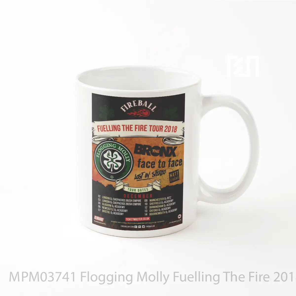 Mug Flogging Molly Fuelling The Fire 2018 Uk Tour Post MPM03741