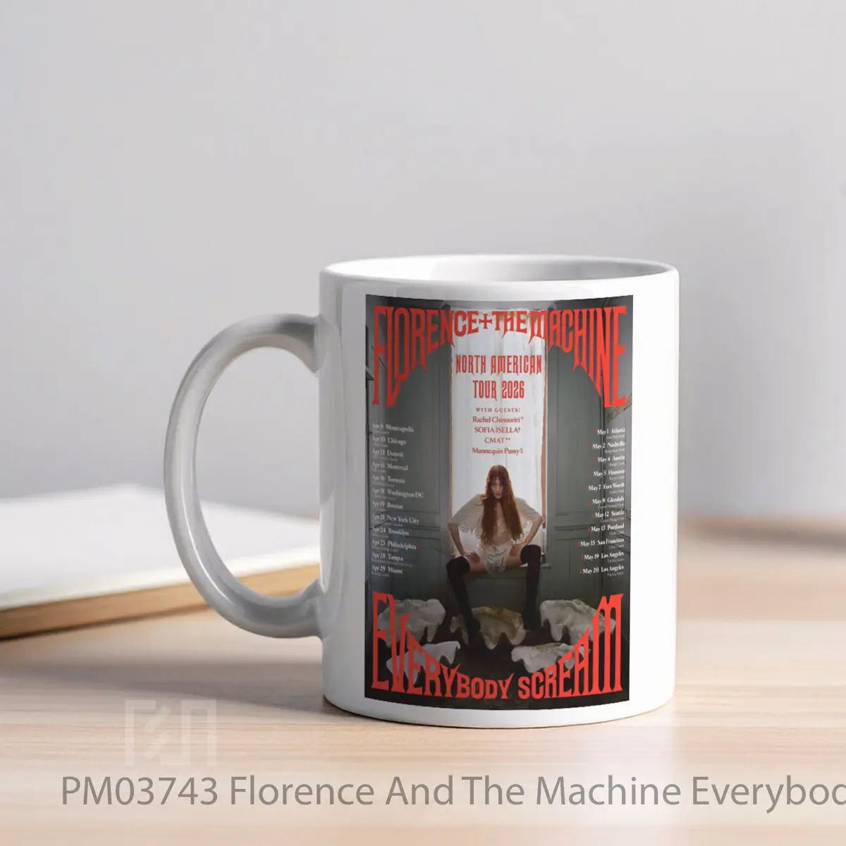 Mug Florence And The Machine Everybody Scream Nordic Tour 2026 MPM03743 - All-side / Desain
