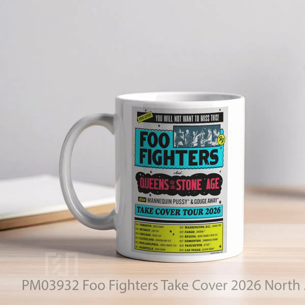 Mug Foo Fighters Take Cover 2026 North America Stadium Tour MPM03932 - All-side / Desain