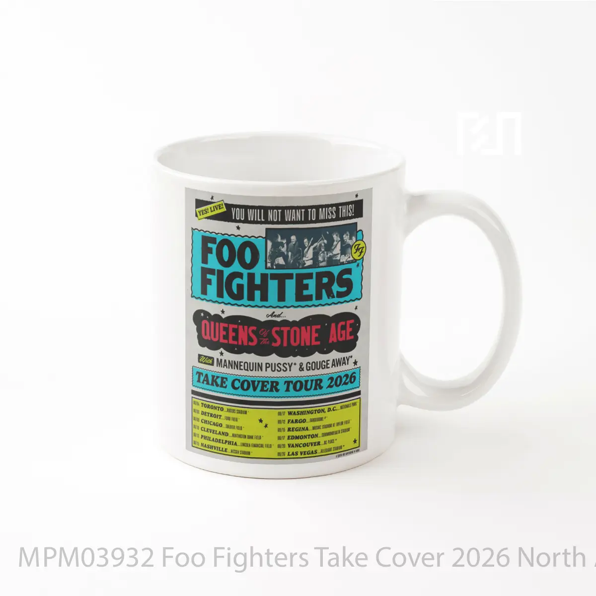 Mug Foo Fighters Take Cover 2026 North America Stadium Tour MPM03932