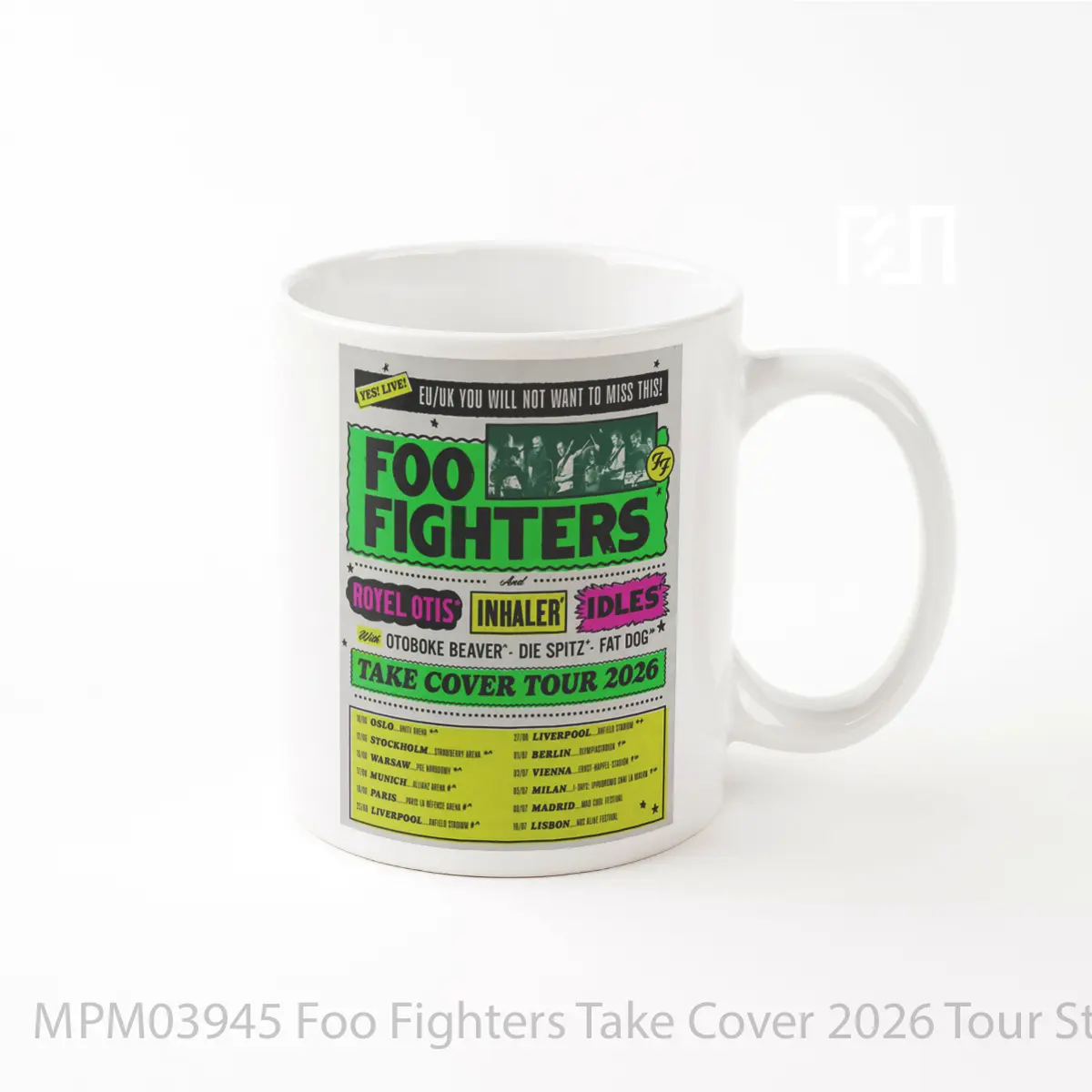 Mug Foo Fighters Take Cover 2026 Tour Stockholm MPM03945