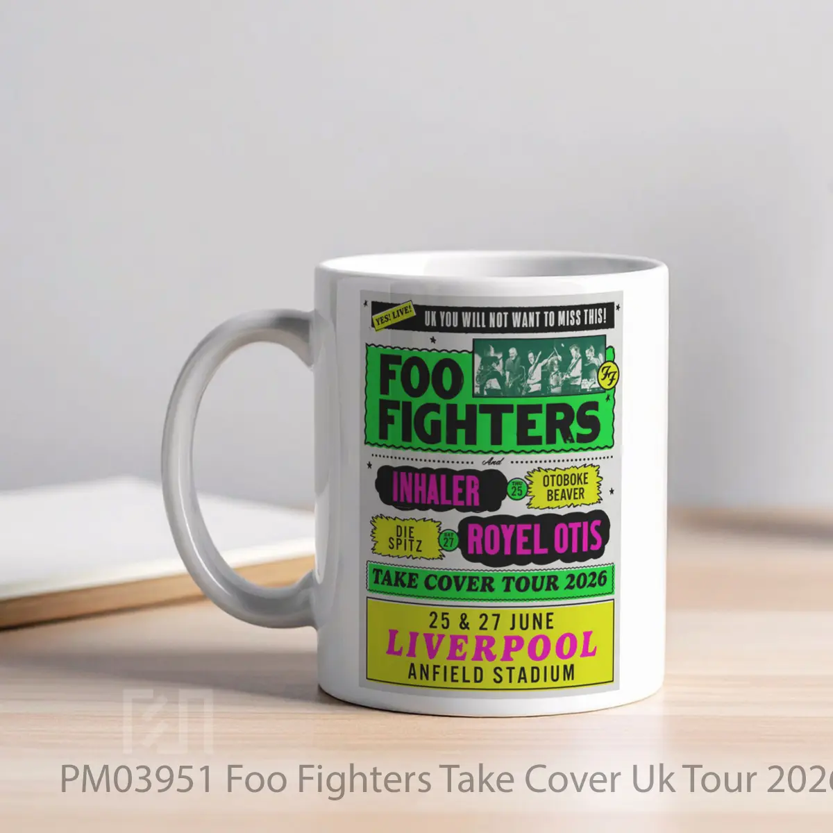 Mug Foo Fighters Take Cover Uk Tour 2026 Liverpool Anfield MPM03951 - All-side / Desain