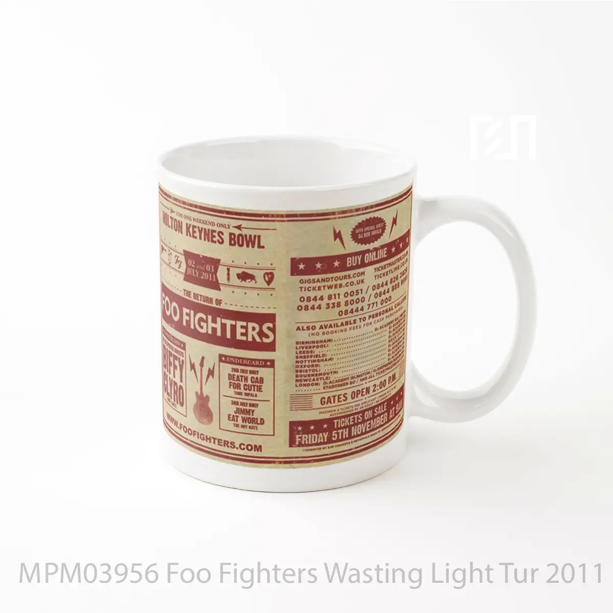 Mug Foo Fighters Wasting Light Tur 2011 Milton Keynes MPM03956