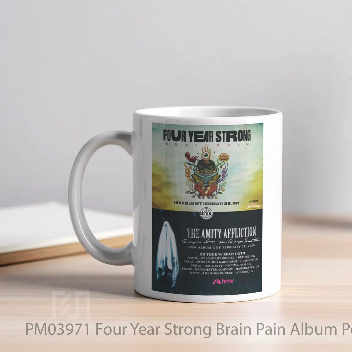 Mug Four Year Strong Brain Pain Album MPM03971 - All-side / Desain