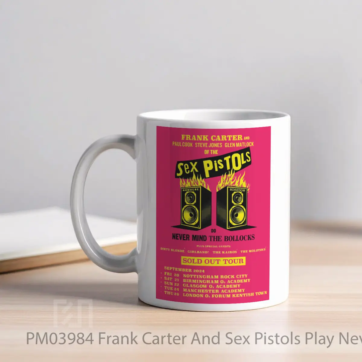 Mug Frank Carter And Sex Pistols Play Never Mind The Bollocks Tour MPM03984 - All-side / Desain