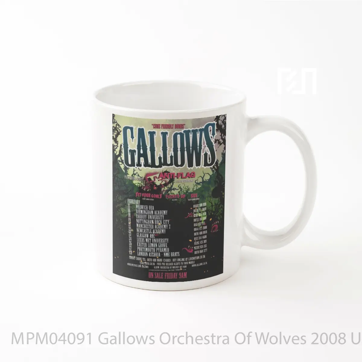 Mug Gallows Orchestra Of Wolves 2008 Uk Tour Print MPM04091