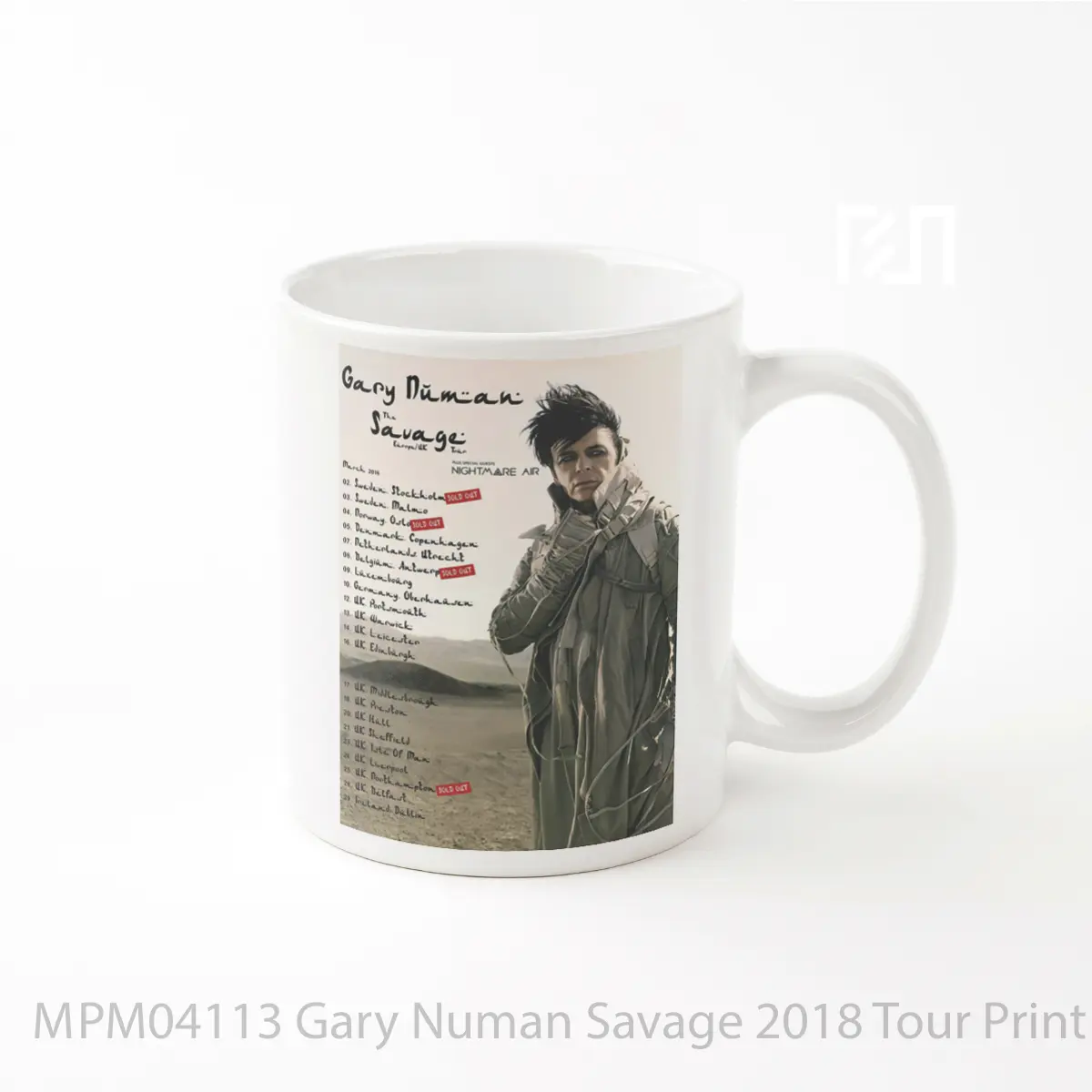 Mug Gary Numan Savage 2018 Tour Print MPM04113