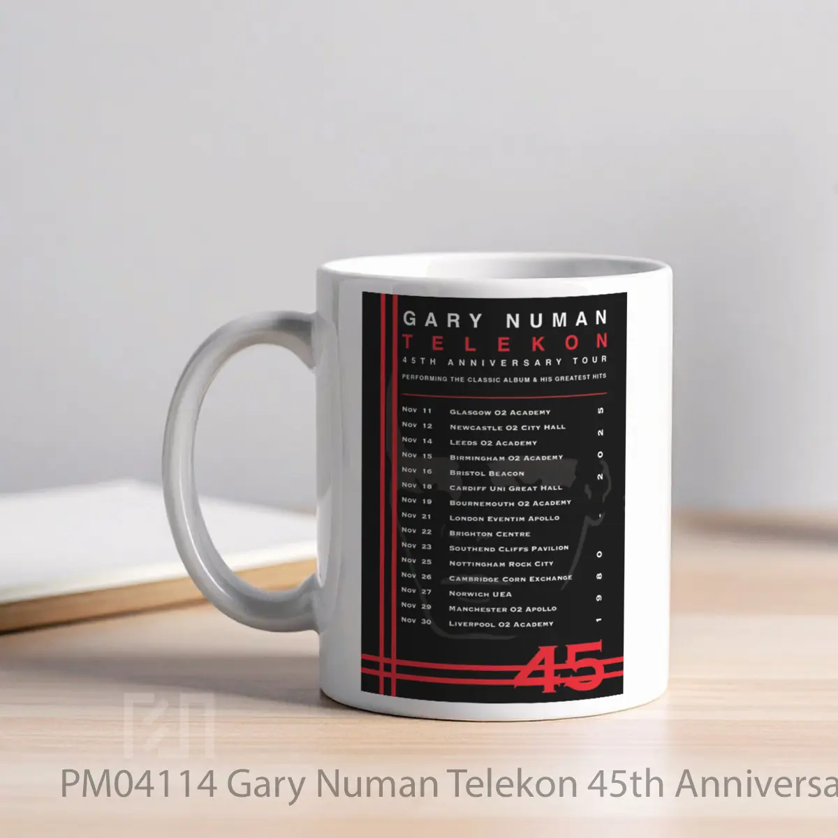 Mug Gary Numan Telekon 45th Anniversary 2025 Uk Tour MPM04114 - All-side / Desain
