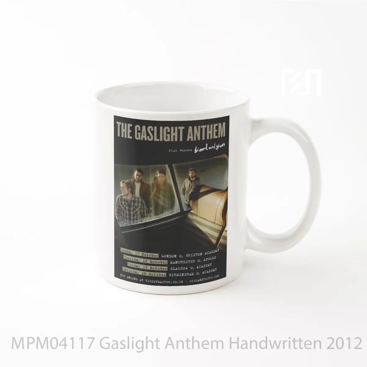 Mug Gaslight Anthem Handwritten 2012 Uk Tour Print MPM04117