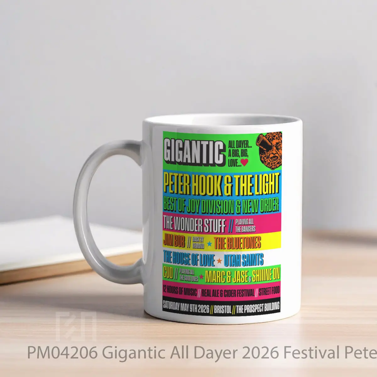 Mug Gigantic All Dayer 2026 Festival Peter Hook The MPM04206 - All-side / Desain