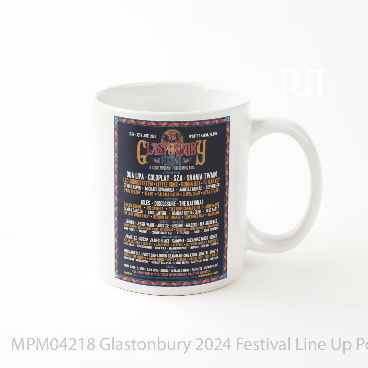 Mug Glastonbury 2024 Festival Line Up MPM04218